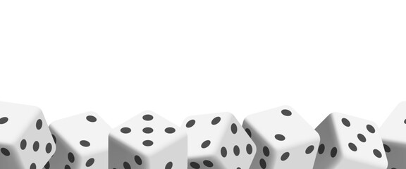 Dice border. Frame of dice. Vector realistic illustration