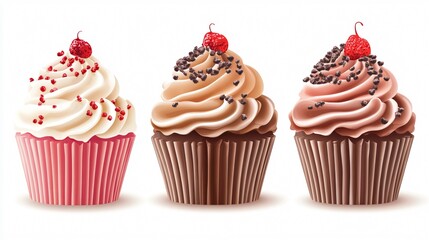 Delicious Cupcake Vector Illustration for Bakery Designs and Sweet Treats Marketing