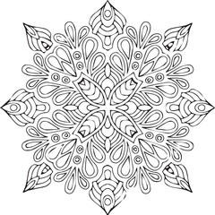 Beautiful flower art and mandala vector design