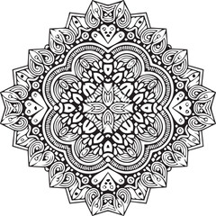 Beautiful flower art and mandala vector design