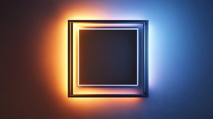 A sophisticated clean abstract frame illuminated by bright lighting and vivid colors giving off an elegant and contemporary visual impact