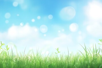 Obraz premium grass and blue sky