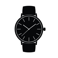 Clock icon in flat style, Business watch. Vector design element
