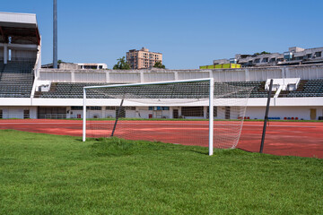Outdoor sports Green turf football field goal