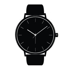 Clock icon in flat style, Business watch. Vector design element
