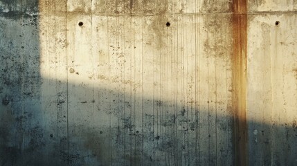 Obraz premium A concrete wall displays an array of natural textures and intricate light patterns, creating a striking visual in an urban environment during dusk