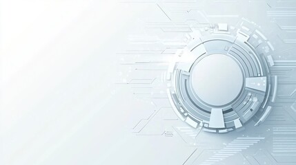 Obraz premium Abstract Technology Background: Futuristic Circular Design