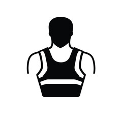 Stylish Black Sports Bra Silhouette Vector Graphic