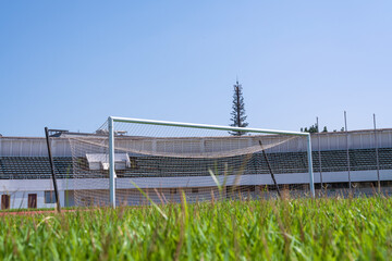 Outdoor sports Green turf football field goal