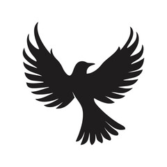 Elegant Nightingale Silhouette Vector Illustration | Bird Design