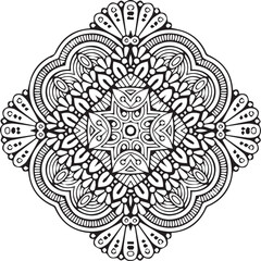 Fototapeta premium Beautiful flower art and mandala vector design