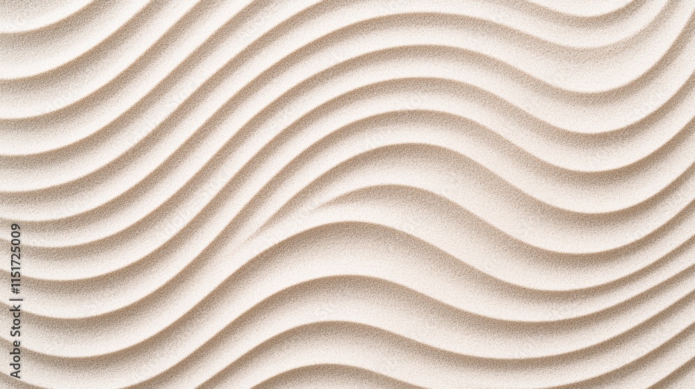 Poster a textured surface featuring smooth, undulating waves in a soft, neutral color, creating a calming a