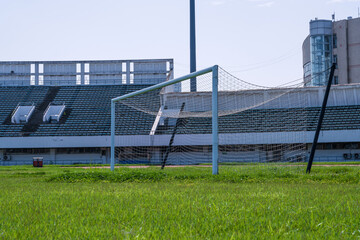 Outdoor sports Green turf football field goal