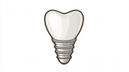 Professional Dental Implant Artificial Tooth Icon Vector Image