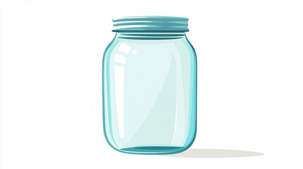 Glass Jar Vector Isolated Illustration: Single 2D