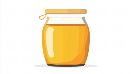 Jar of Honey Icon Vector - Flat 2D Single Illustration