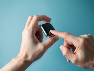 Blank Smartwatch Screen Mockup on Wrist for Branding
