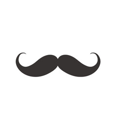 Simple black mustache icon on white background.