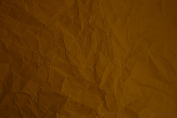 Brown crumpled paper tetxure. Grunge background