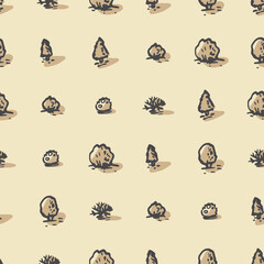 Seamless pattern with trees. Good for web print and wallpaper