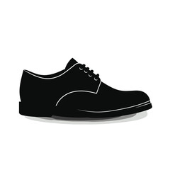 Stylish black sneaker silhouette, perfect for fashion design or apparel projects.