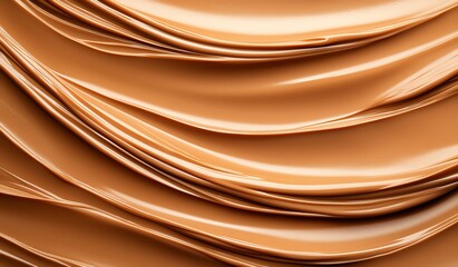 Close-up of creamy, smooth chocolate surface with swirls and texture, perfect for dessert-themed projects, showcasing the rich, luxurious appearance of delicious chocolate spread.