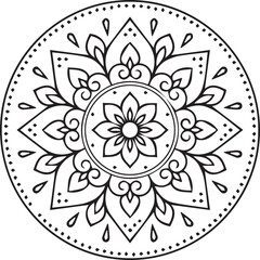 Beautiful flower art and mandala vector design
