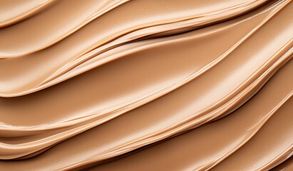 Smooth waves of creamy chocolate spread in an abstract pattern, creating rich textures and warm tones, perfect for sweet and indulgent design projects.