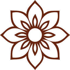 Beautiful flower art and mandala vector design
