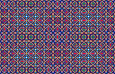 Ikat geometric folklore ornament with diamonds. Tribal ethnic vector texture. Seamless striped pattern in Aztec style. Folk embroidery. Indian, Scandinavian, Gypsy, Mexican, African rug.
