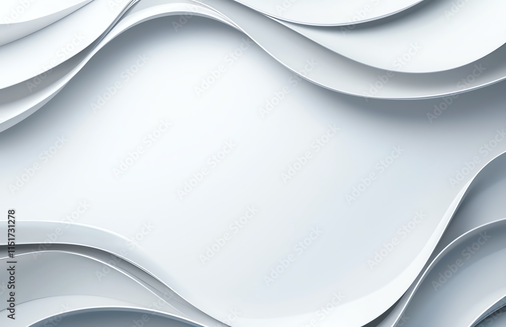 Poster abstract white wave background with smooth, layered curves. perfect for modern design projects, pres