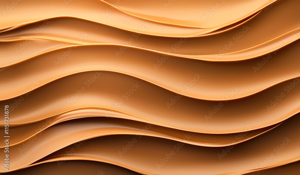 Poster abstract orange wave pattern creating a sense of fluidity and motion
