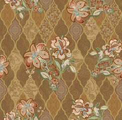 Seamless Paisley Indian Silky pattern Abstract pattern	