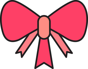 Pink Decorative Bowtie Illustration
