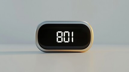 A retro orange digital clock displaying the time 1:00.