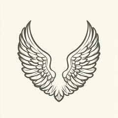 Obraz premium Pair of detailed, symmetrical wings.