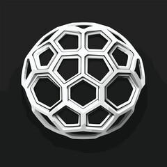 Stylish black and white soccer ball graphic design