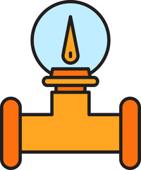 Valve and Meter Gauge Icon
