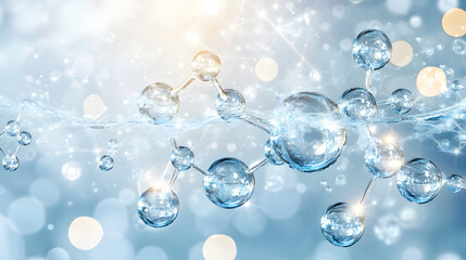 A Conceptual Exploration of Advanced Skincare and Cosmetic Innovation, Blending Organic Patterns, Bioluminescence, and Minimalist 3D Aesthetics