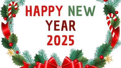 Happy New Year 2025. A beautiful background for New Year’s Day and the beginning of the New Year