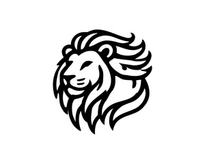 Lion Logo Design Vector Template. Lion Head Logo Icon Vector illustration.