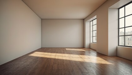 Elegant and Cozy Modern empty room Interior Design with Stylish Decor mockup poster and Background 705