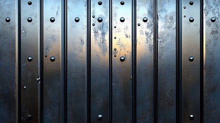 Obraz premium Texture Metal Corrugated Riveted Abstract Background