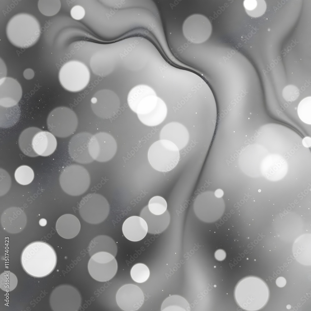 Poster abstract grey background with bokeh lights for modern design projects