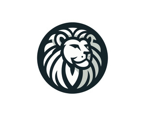Lion Logo Design Vector Template. Lion Head Logo Icon Vector illustration.