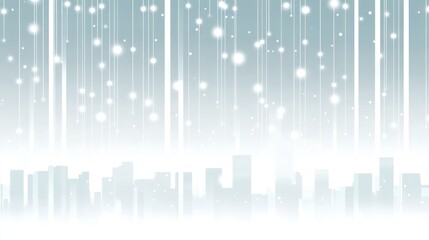 Futuristic Cityscape: Light Trails and Urban Skyline