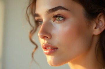 closeup of  a beautiful woman