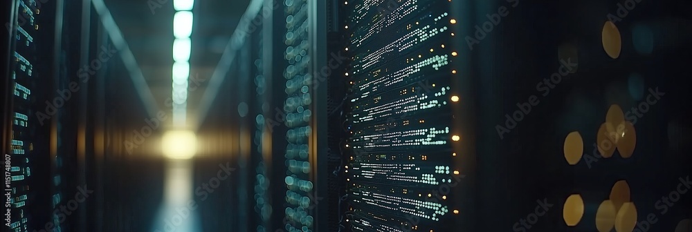 Poster digital world data streams illuminate path to innovation connection
