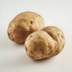 Fototapeta premium Fresh Potato on White Background