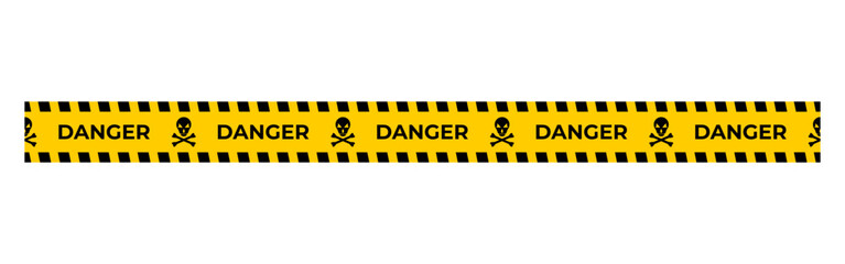 Vector illustration of Danger police tape isolated on transparent background
